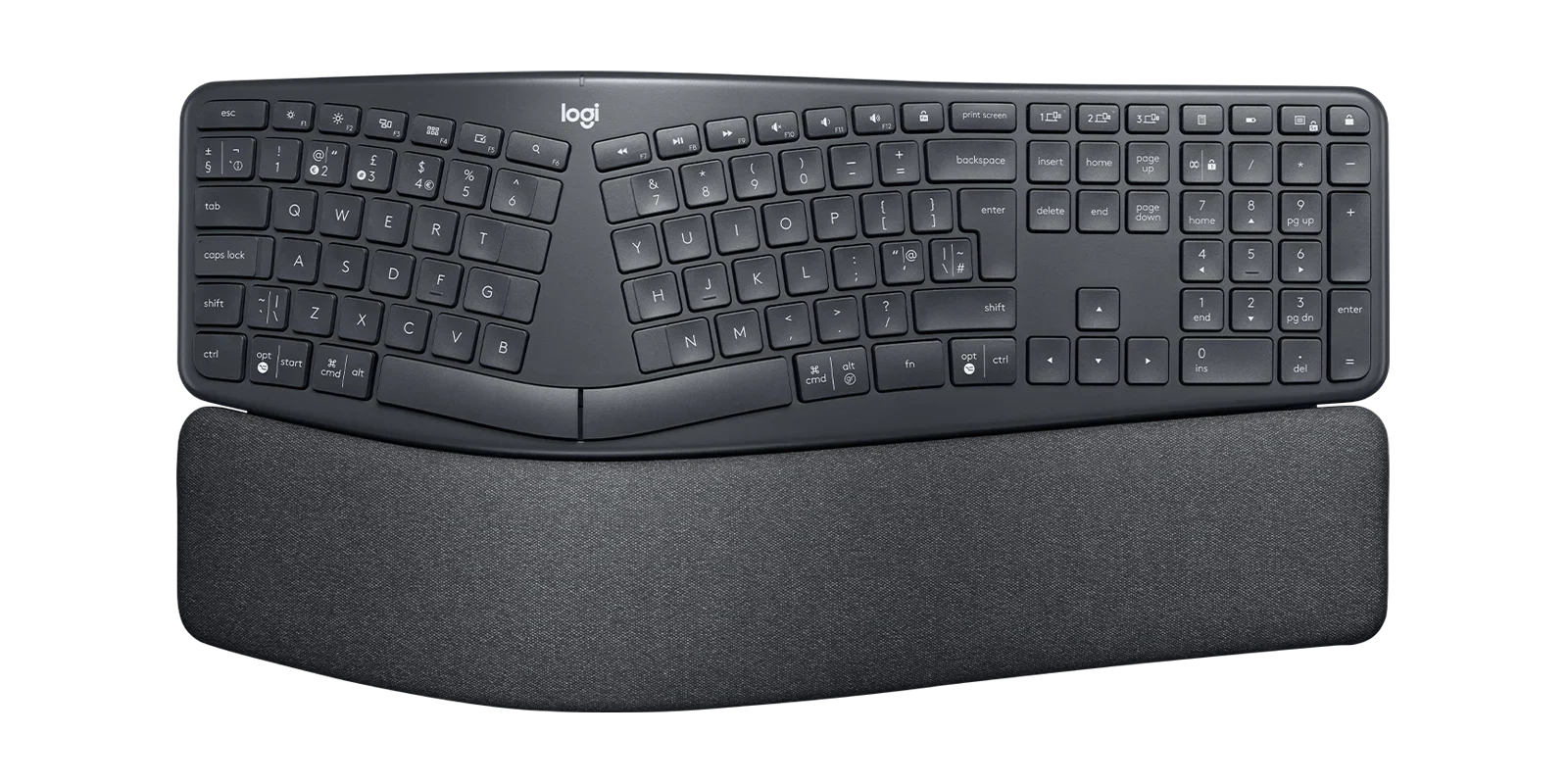 Logitech ERGO K860 Ergonomische Split-Tastatur Kabellos QWERTZ Graphite