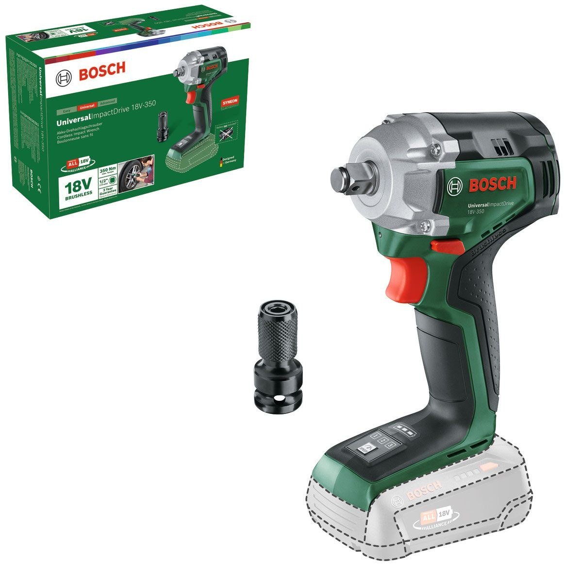 Bosch UniversalImpactDrive 18V-350 Akku-Drehschlagschrauber (0603980305) Solo