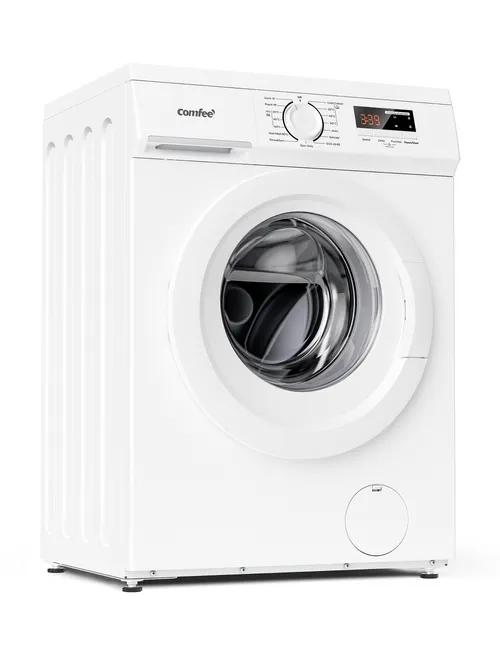 COMFEE Waschmaschine 8 kg, 1400 U/min, Dampffunktion, 15 Programme, Energieeffizienzklasse A, Weiß