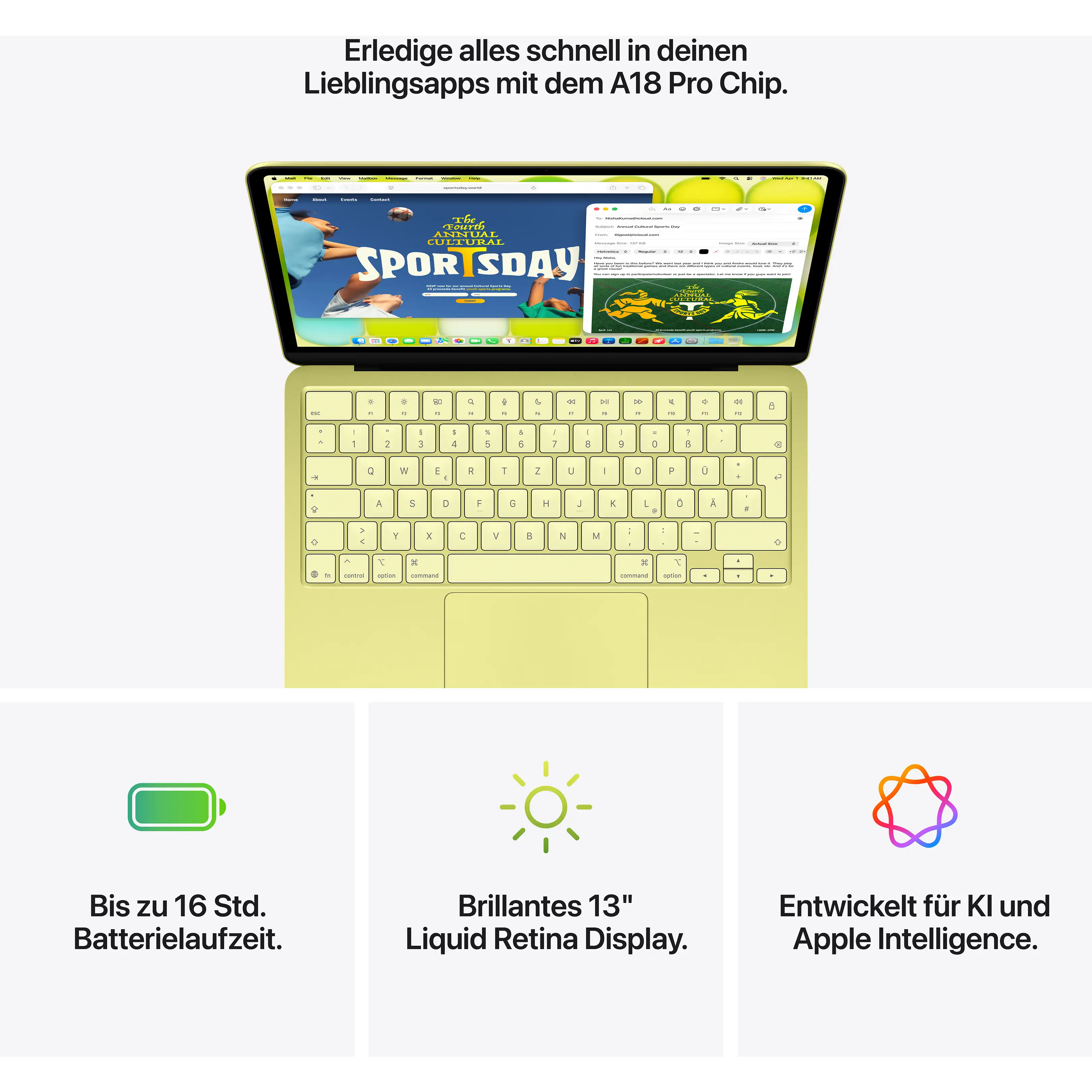 Apple MacBook Neo 13 pouces – A18 Pro, 8 Go de RAM, 256 Go SSD