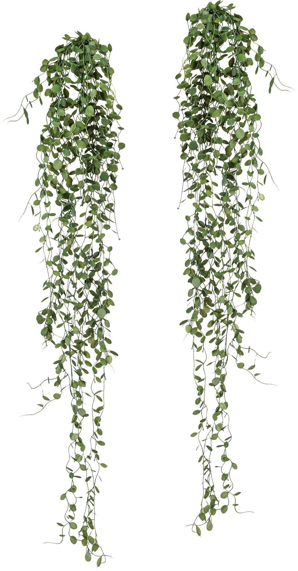 Creativ green Mühlenbeckia Hänger Kunstranke 80 cm 2er Set