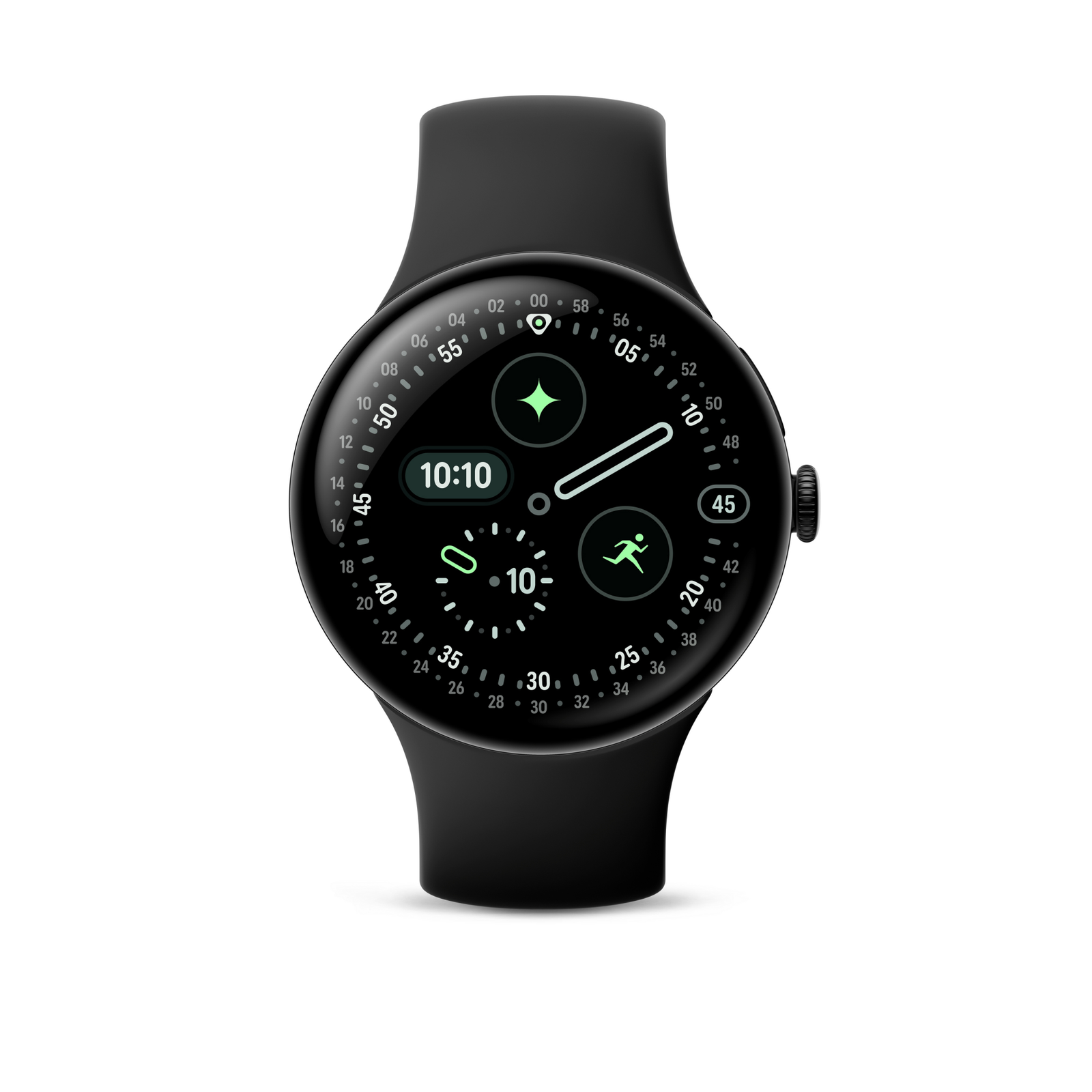 Google Pixel Watch 4 45 mm Smartwatch mit LTPO-AMOLED-Display